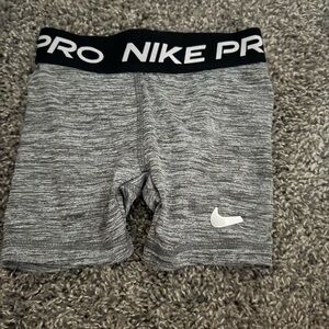 Nike Grey Marble Pro Performance Bike Shorts